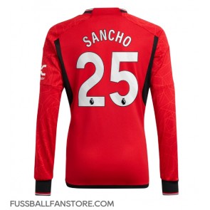 Manchester United Jadon Sancho #25 Replik Heimtrikot 2023-24 Langarm